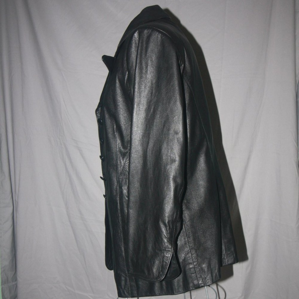 Genuine Elico Ethiopian Leather Women's Jacket Size XL Black - Picture 2 of 10
